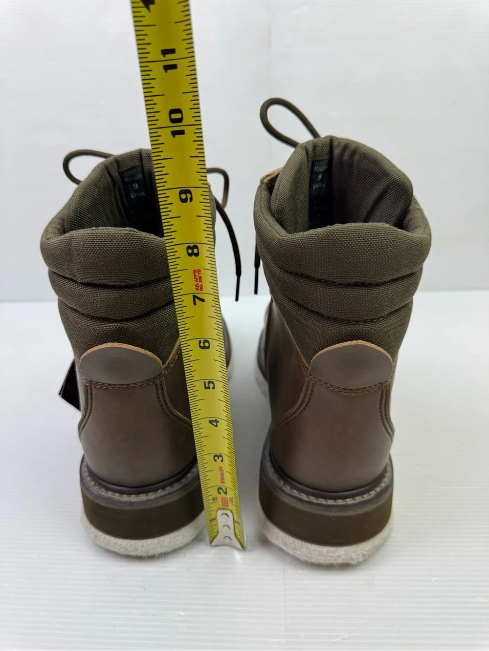 Simms VTG Brown/Green Leather Cordura Fly Fishing Wading Boots Felt Soles Men 9